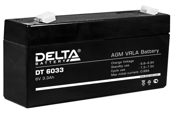 DT 6033 - аккумулятор Delta DT 3.3ah 6V  